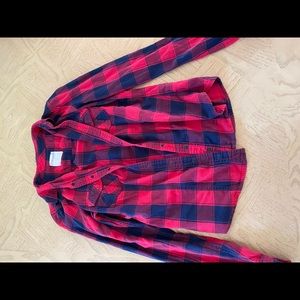 Garage long sleeve plaid shirt